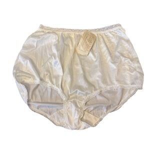 Vintage Panties NEW Made In USA Cotillion by Laura Gayle Sz 10 Satin Floral Lace